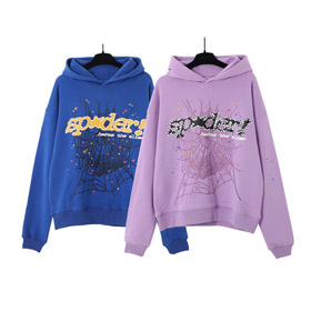 Sp5der Hooded Long-Sleeve Printed Sweatshirt-4601