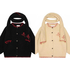 Vivienne Westwood's new hand-crocheted scarf cardigan-6400  